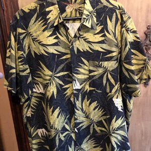 Caribbean Silk Blend Shirt Size XL Hawaiian Aloha Vacation Cruise Wear